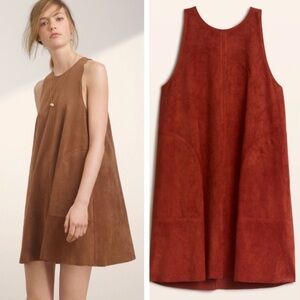 Aritzia | Wilfred TROMPETTE
DRESS‎ Faux Suede Burnt Orange